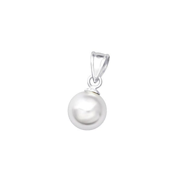 Stříbrný přívěsek Bíla perla